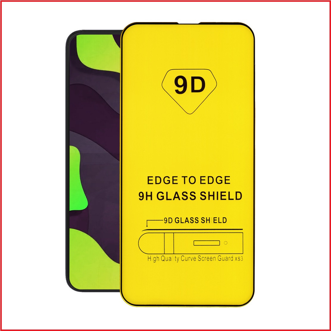 Защитное стекло 9d для Apple Iphone 13 черный (полная проклейка)