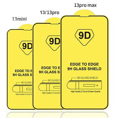 Защитное стекло 9d для Apple Iphone 13 черный (полная проклейка) - фото 2 - id-p167877432