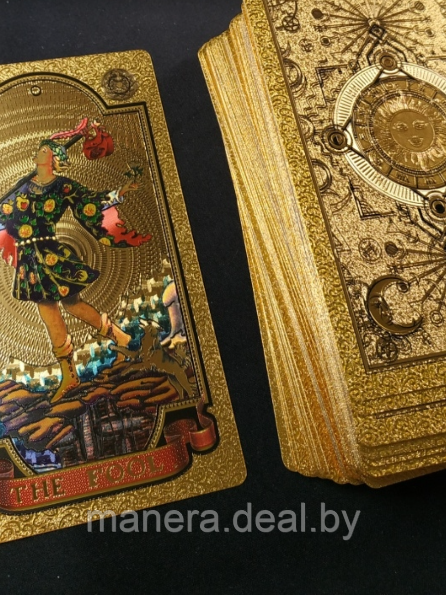 Золотые Карты Таро Уэйта 78 карт, подарочная коробка - фото 2 - id-p167879791