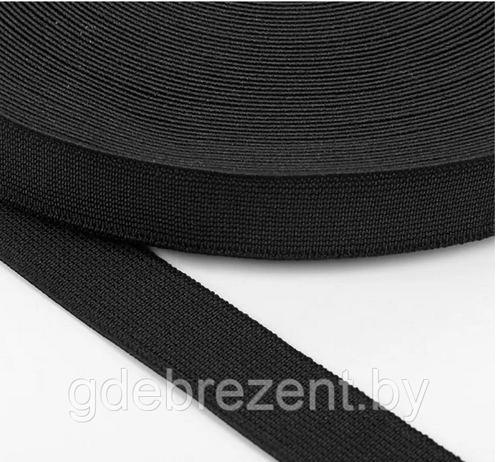 Лента эластичная (резинка) - 25мм черный цвет