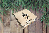 Деревянная коробка-книжка маленькая 120*140*30