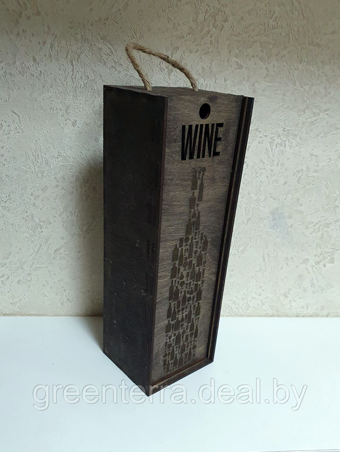 Подарочная коробка для вина из дерева 32*19*9 см - фото 8 - id-p167887063