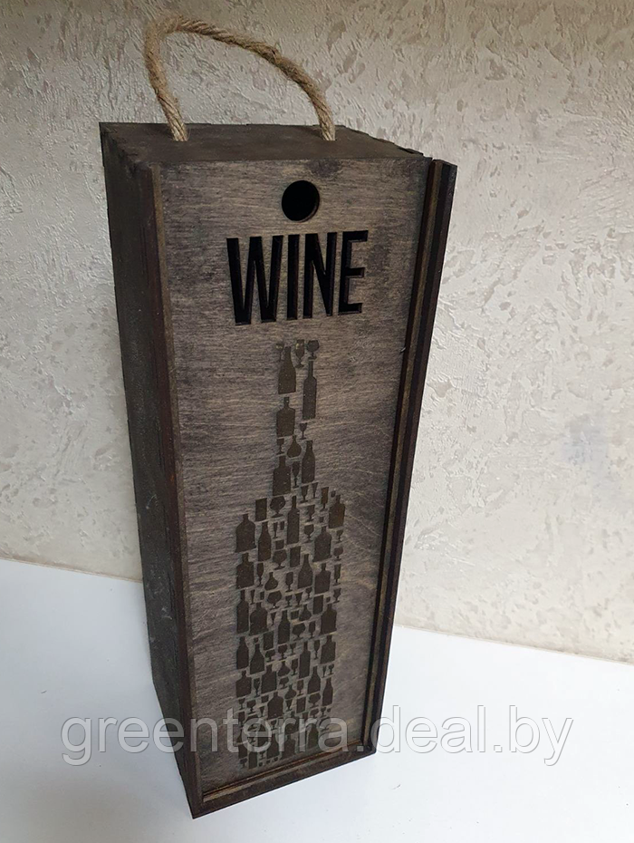Подарочная коробка для вина из дерева 32*19*9 см - фото 9 - id-p167887063