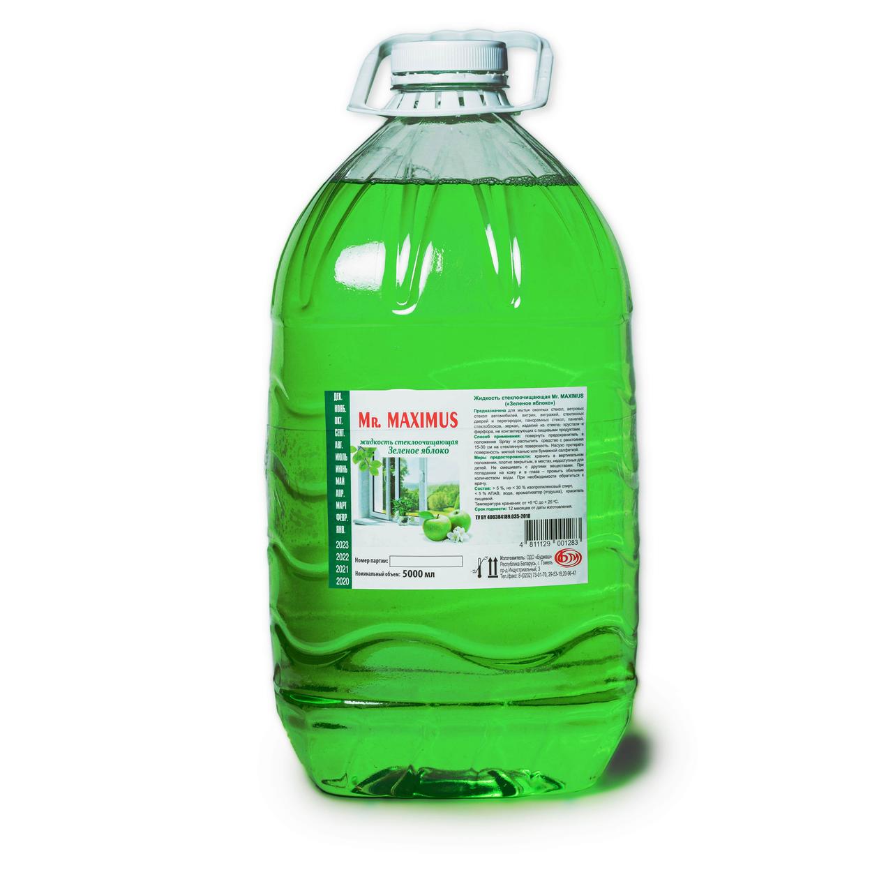 Жидкость стеклоочищающая "Mr. MAXIMUS зелёное яблоко", 5000 мл
