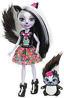 Кукла Скунси Седж с питомцем скунсом Кейпер 15см Enchantimals Mattel DYC75