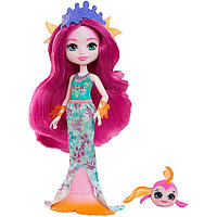 Кукла Маура Русалка с питомцем рыбкой Глайд 15см Enchantimals Mattel GYJ02, фото 1
