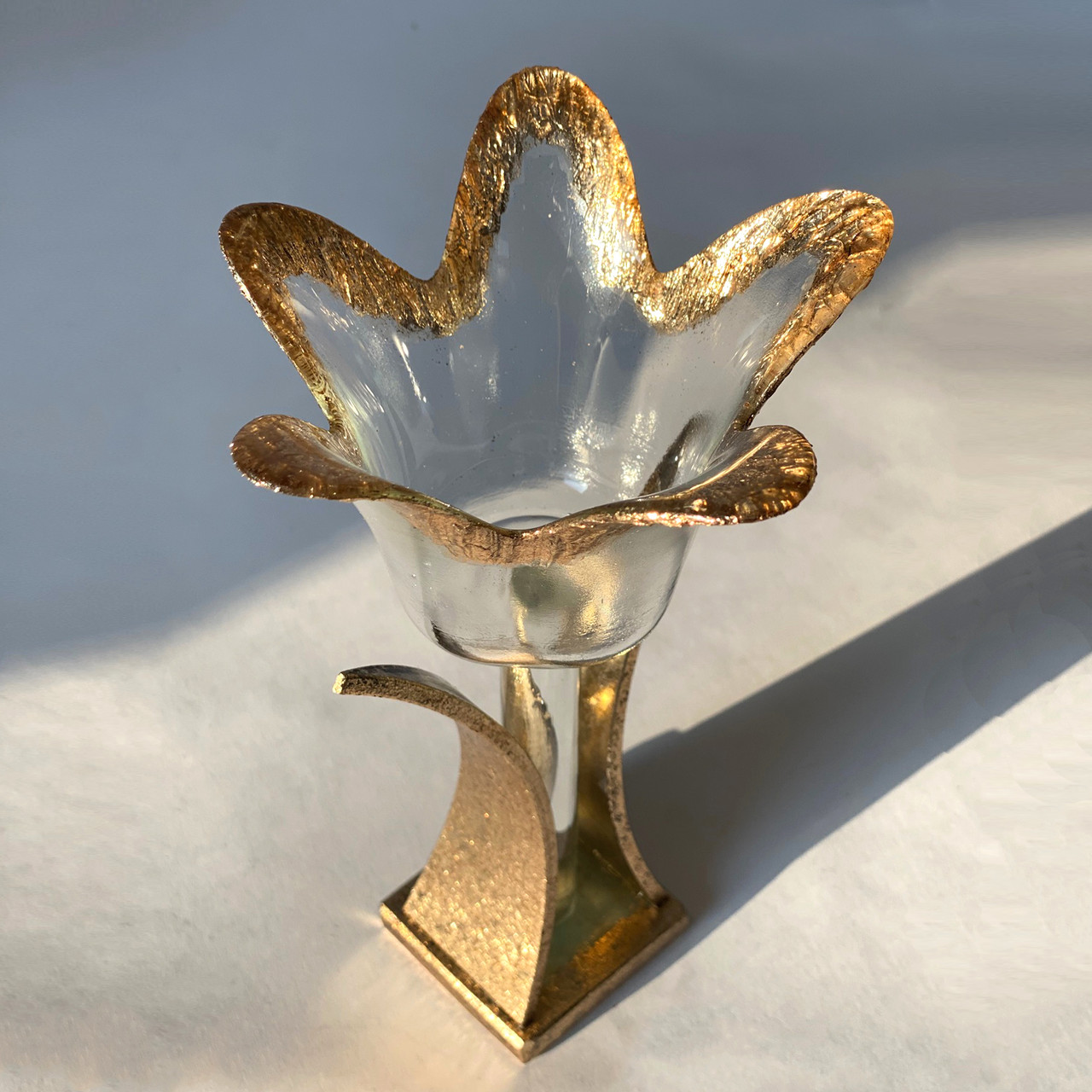 Подсвечник стеклянный Golden water lilies комплект 3 шт. - фото 7 - id-p167915123