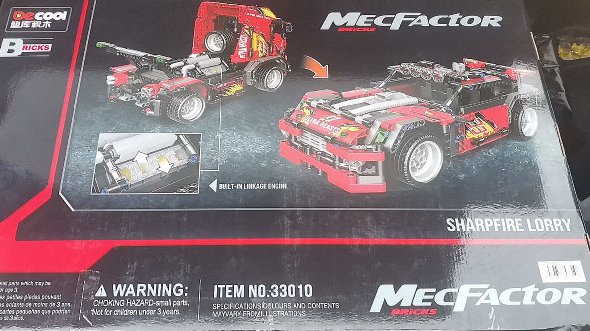 Конструктор Technic Decool 33010 "Скоростной грузовик 2в1", 1051 дет, аналог Лего Техник (LEGO Technic 42041) - фото 3 - id-p167917463