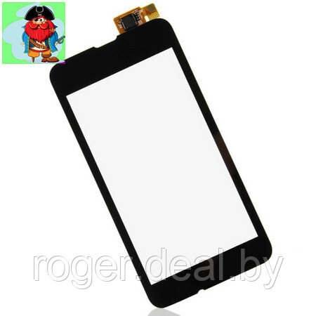 Тачскрин для Nokia Lumia 530 Dual SIM RM-1017 (RM-1019), цвет: черный - фото 1 - id-p36967244