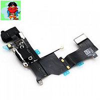 Шлейф разъема зарядки и разъема наушников Audio Jack для Apple iPhone SE (Charge Conn), цвет: черный