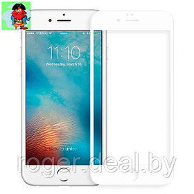 Защитное стекло для Apple iPhone 6 Plus 5D, цвет: белый