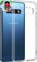 Чехол для Samsung Galaxy S10 силиконовый, цвет: прозрачный