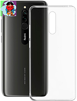 Чехол для Xiaomi Redmi 8 силиконовый, цвет: прозрачный