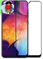 Защитное стекло для Samsung Galaxy A20 5D (полная проклейка) цвет: черный