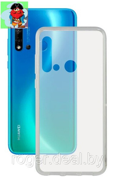 Чехол для Huawei Nova 5i силиконовый, цвет: прозрачный - фото 1 - id-p125855209
