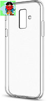 Чехол для Samsung Galaxy A6 Plus силиконовый, цвет: прозрачный