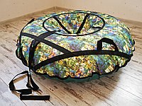 Тюбинг (ватрушка, надувные санки),диаметр 110 см, "Зелёные пиксели"