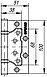 Петля универсальная Fuaro без врезки 500-2BB 100*2,5 PN матовый никель, фото 2