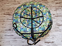 Тюбинг (ватрушка, надувные санки),диаметр 120 см, "Зелёные пиксели", фото 1
