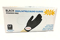 Перчатки одноразовые (нитрил/винил) (черные) "Wally Plastic", XS, S, M, L, XL