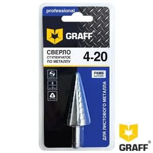 Ступенчатое сверло по металлу GRAFF 4-20 мм