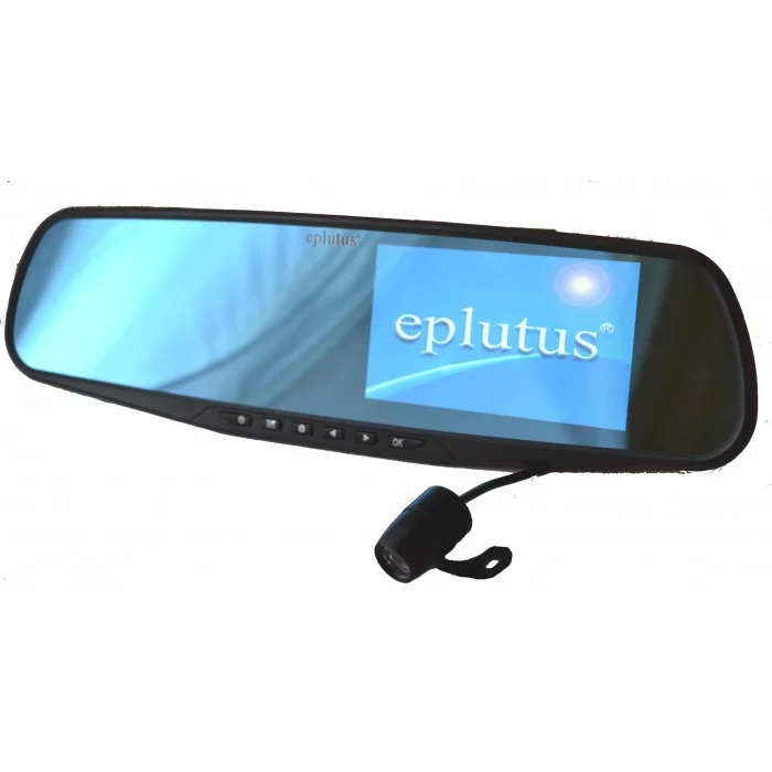 Автомобильный видеорегистратор-зеркало Eplutus D02 (4,3'', 2 камеры) - фото 2 - id-p167981469