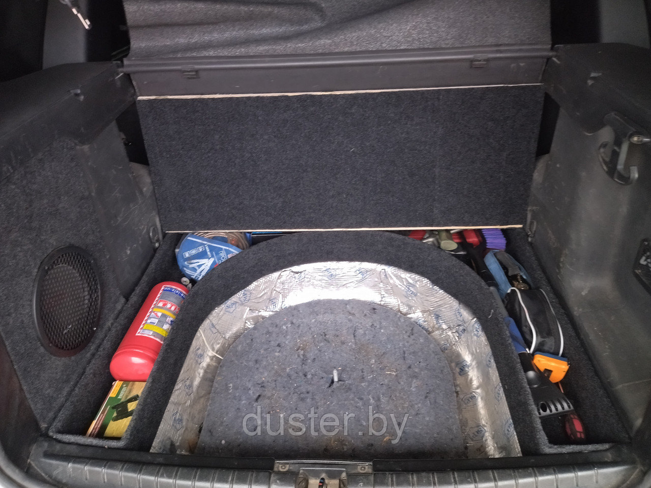 Органайзер (стеклопластик) в багажник вместе с фальшполом для Рено Дастер 2021- - фото 4 - id-p167353867