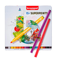 Набор маркеров художественных "Bruynzeel Super Point" 15 шт