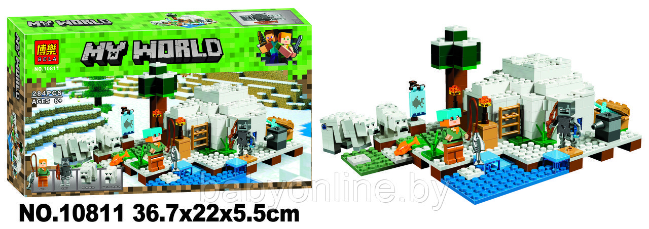 Конструктор Minecraft 284 детали 10811 - фото 1 - id-p167989158