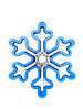 Гирлянда - панно Снежинка (белая, желтая, синяя, мультиколор), фото 2