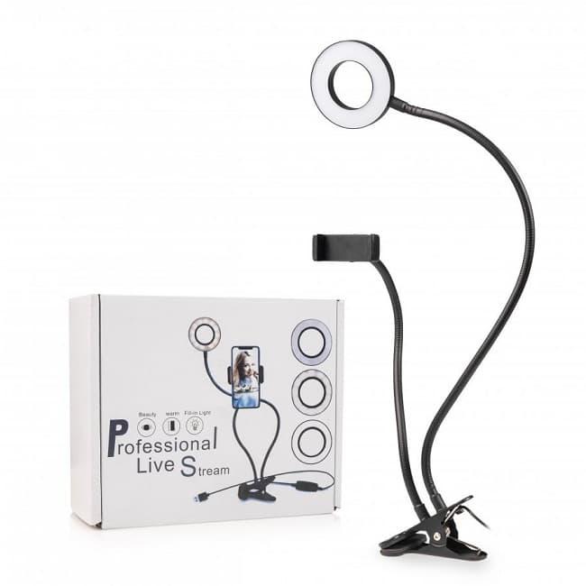 Светодиодная кольцевая лампа Professional Live Stream BLACK - фото 3 - id-p149035024