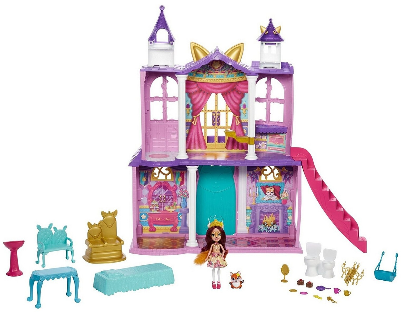 Игровой набор Королевский замок с куклой Фелисити Лис Enchantimals Mattel GYJ17