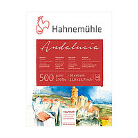 Hahnemuhle Альбом-склейка для акварели Andalucia, крупное зерно - лицо, гладкая - оборот, 24х32 см,12л.,