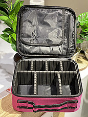 Сумка для косметики, портфель  визажиста жен «CALZETTl» розовый, маленький, фото 3