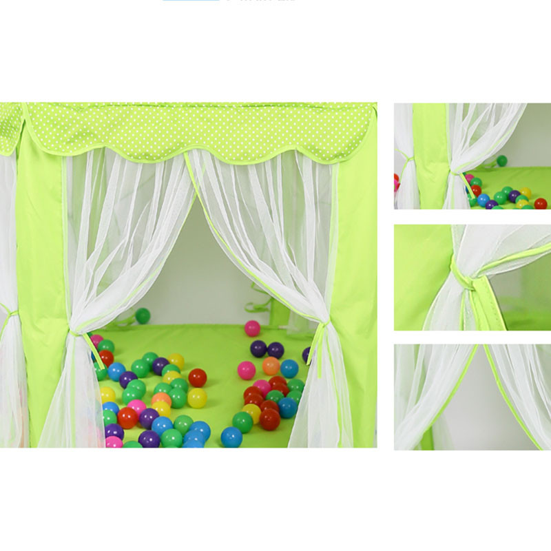 Детский игровой домик детская игровая палатка Замок шатер различные цвет 140*140*140 см разные цвета - фото 7 - id-p168023154