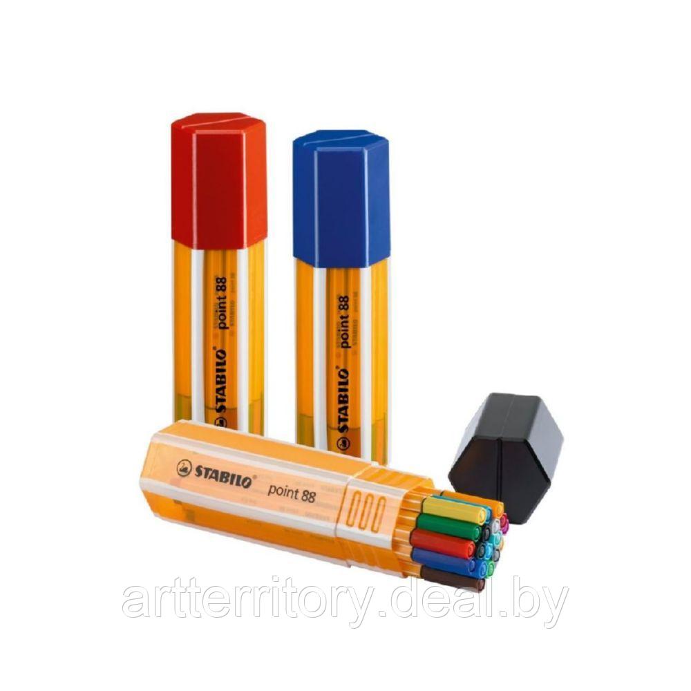 Ручка-линер STABILO Point 88, набор 20 цветов (пластиковая упаковка) - фото 2 - id-p158817607