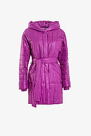 Женское осеннее фиолетовое пальто Elema 5-9908-1-170 фуксия 40р.