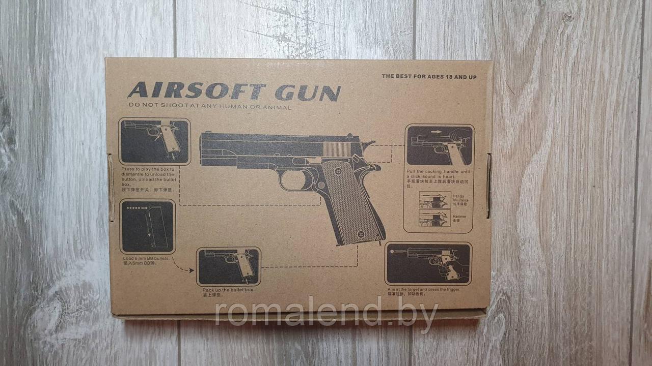 Пистолет пневматический детский, металлический Airsoft Gun C.8 - фото 7 - id-p168038687