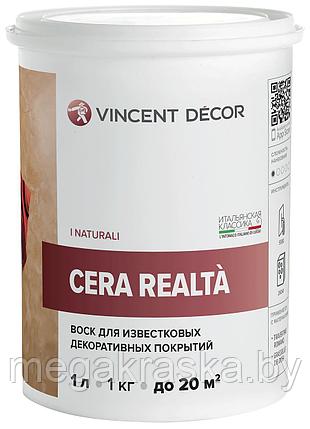 Воск для декоративных покрытий VINCENT DECOR Cera Realta (Чера Реальта), глянцевый 1л, фото 2