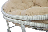 Кресло Papasan белый, цвет подушки бежевый П-03, фото 4