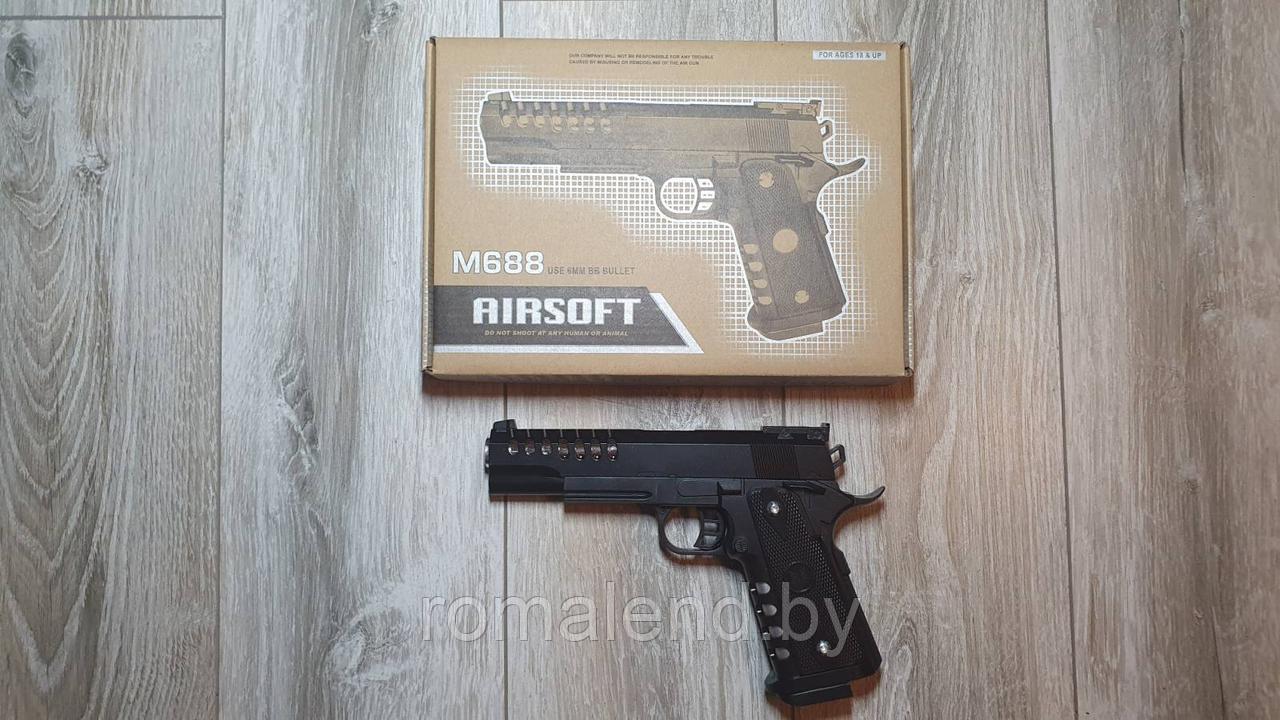 Пневматический металлический пистолет Airsoft M688 - фото 7 - id-p102571421
