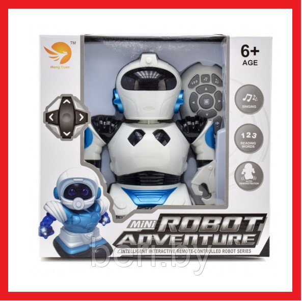 TT338 Робот на радиоуправлении, свет, звук, интерактивная игрушка, робот на р/у, высота 21 см