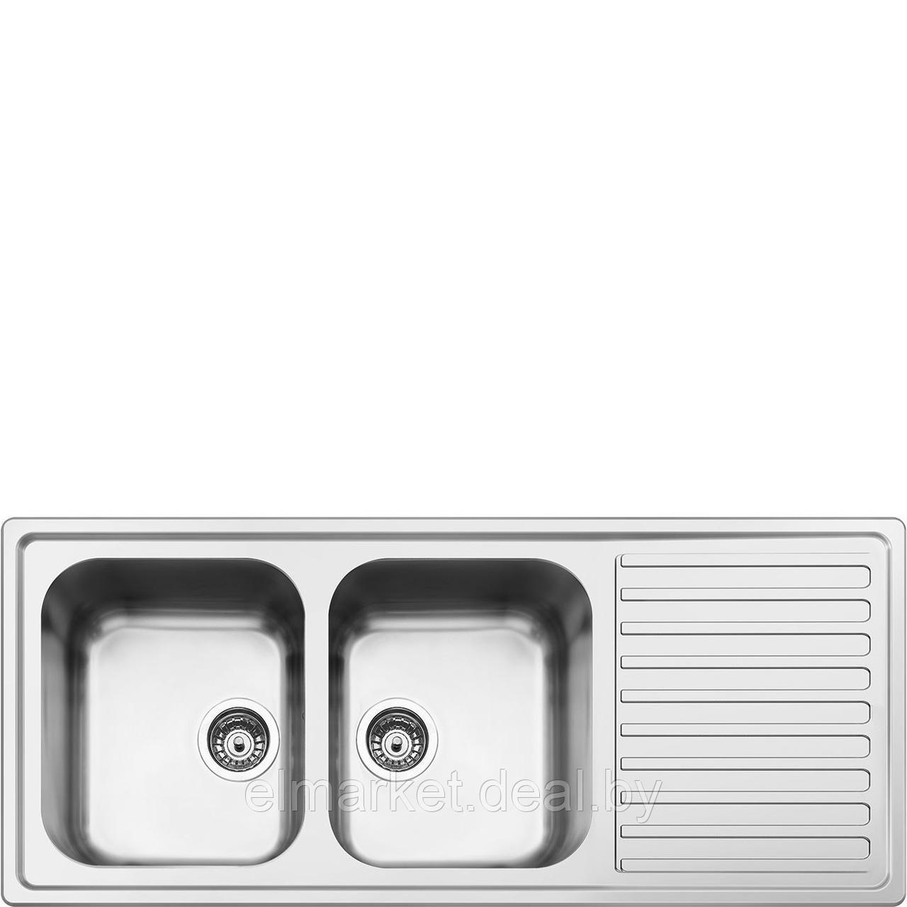 Кухонная мойка Smeg LLR116-2 стальной - фото 1 - id-p168100590