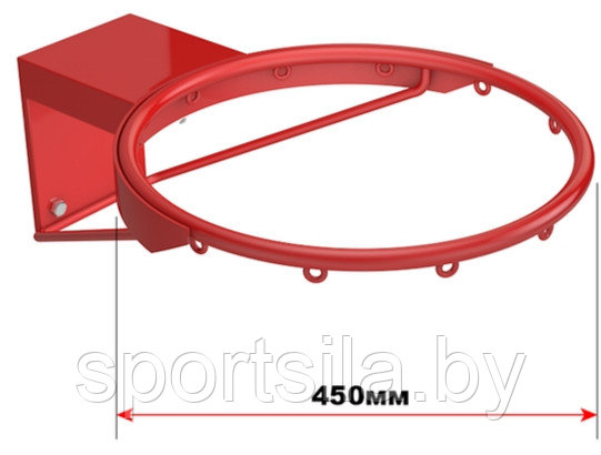 Кольцо баскетбольное д. 45см усиленное арт.45-20 - фото 1 - id-p168103309