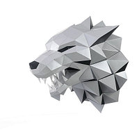 3Д Оригами Лютоволк Серый на стену / 3D Оригами / Конструктор / Paperraz / Паперраз, фото 1