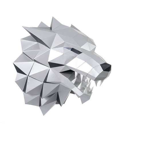 3Д Оригами Лютоволк Серый на стену / 3D Оригами / Конструктор / Paperraz / Паперраз - фото 2 - id-p168104392