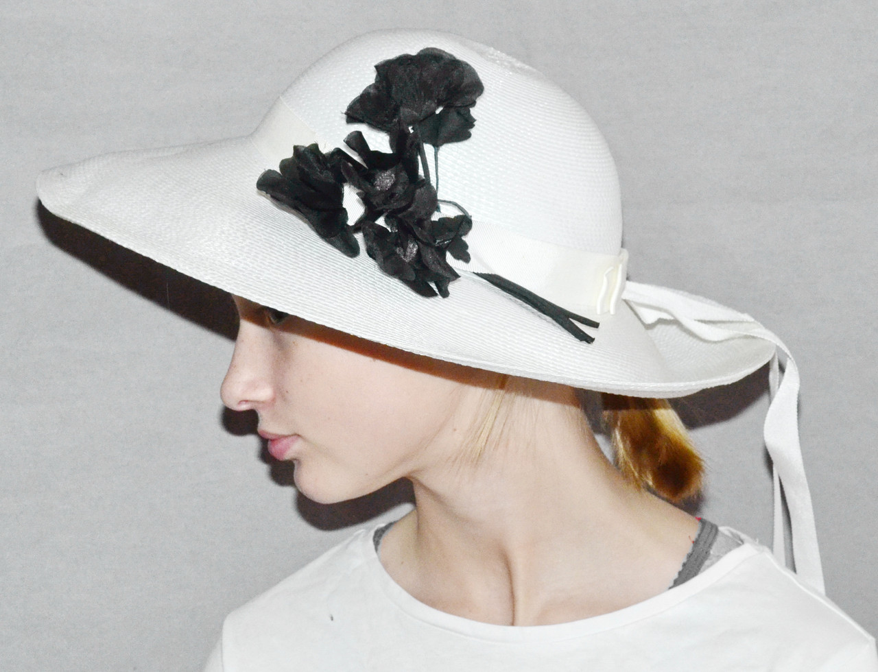 Ретро шляпка элегантная с цветком - фото 3 - id-p168104637