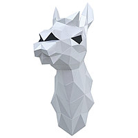 3Д Оригами Лама Снежана Белая / 3D Оригами / Конструктор / Paperraz / Паперраз, фото 1