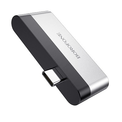 Адаптер BOROFONE DH1 Type-C на 3 USB цвет: металлик - фото 3 - id-p168109431