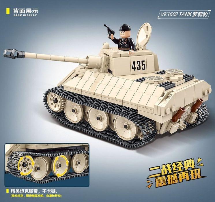 100101 Конструктор Quanguan "Немецкий танк Леопард Leopard VK 1602", 446 деталей, аналог LEGO (Лего) - фото 3 - id-p168110371